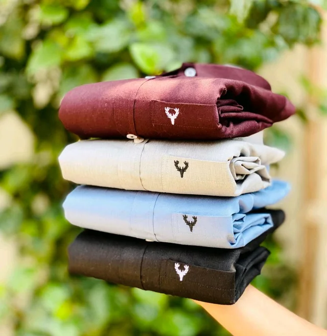 Plain Shirts For Men - 4 Pc Combo Stylish & Comfortable