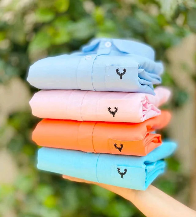 Plain Shirts For Men - 4 Pc Combo Stylish & Comfortable