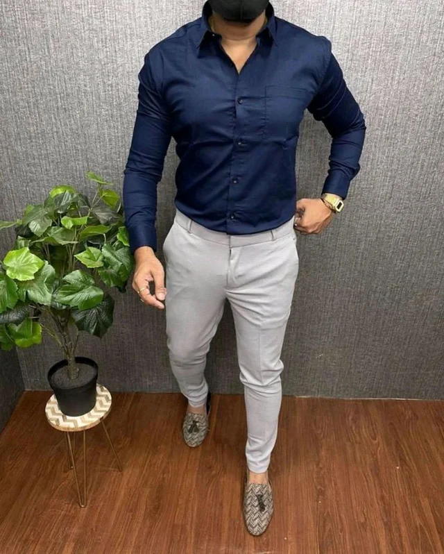 Cotton Shirt And Pent Combo - L-40, 30