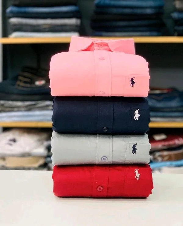 RL Polo Plain Shirts Combo Of 4pcs - M-38