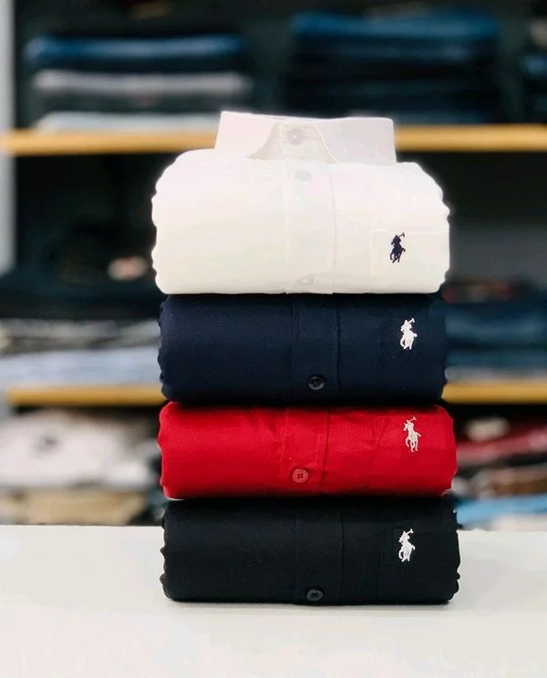 RL Polo Plain Shirts Combo Of 4pcs - M-38