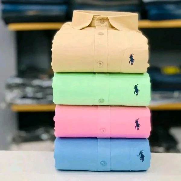 RL Polo Plain Shirts Combo Of 4pcs - L-40