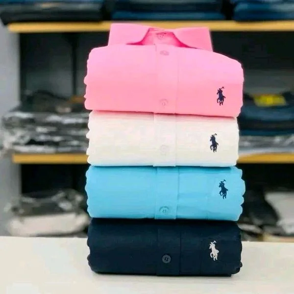 RL Polo Plain Shirts Combo Of 4pcs - M-38