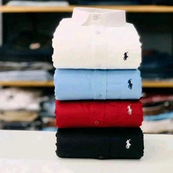 RL Polo Plain Shirts Combo Of 4pcs - S-36