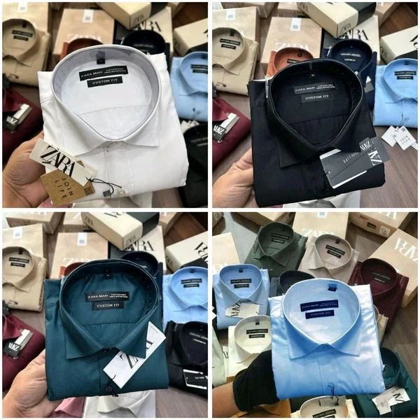 Zara Plain Shirts Combo Of 4pcs - XL-42
