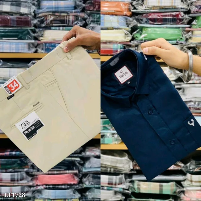 Cotton Shirt And Pent Combo - L-32, L-40