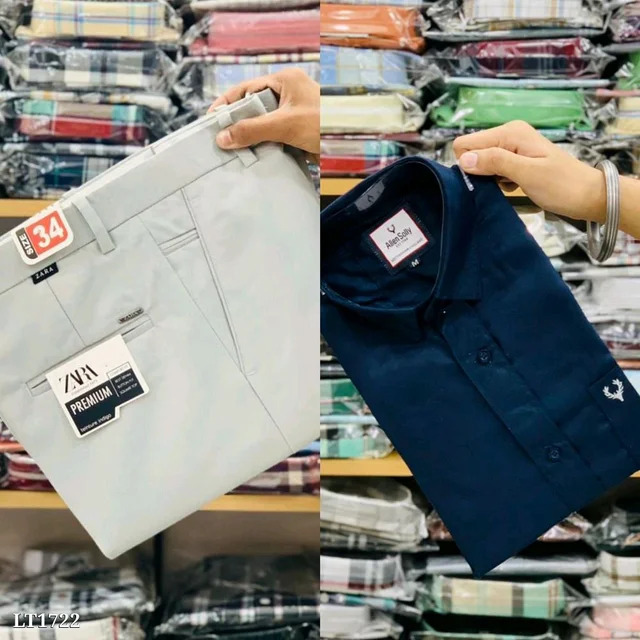 Cotton Shirt And Pent Combo - L-32, XL-42