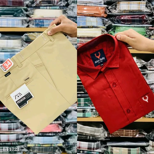 Cotton Shirt And Pent Combo - XL-42, XL-42
