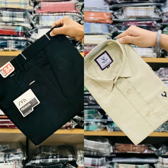 Cotton Shirt And Pent Combo - L-32, L-40