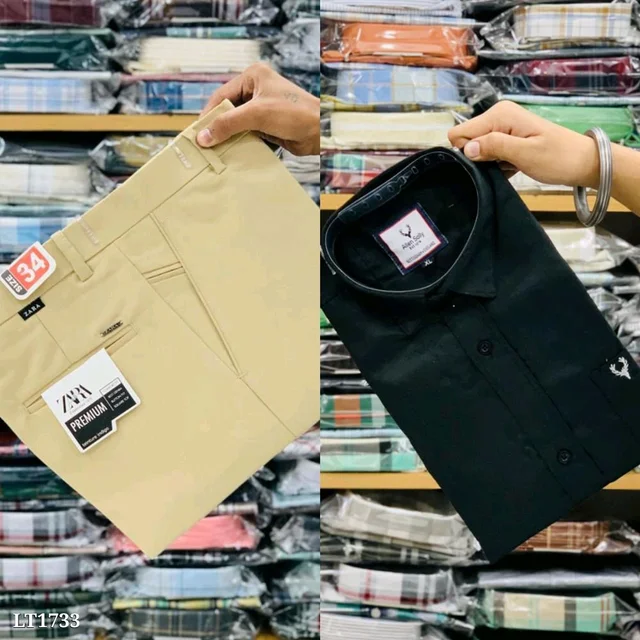 Cotton Shirt And Pent Combo - M-30, XXL-44