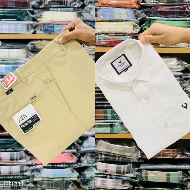 Cotton Shirt And Pent Combo - 32, XXL-44