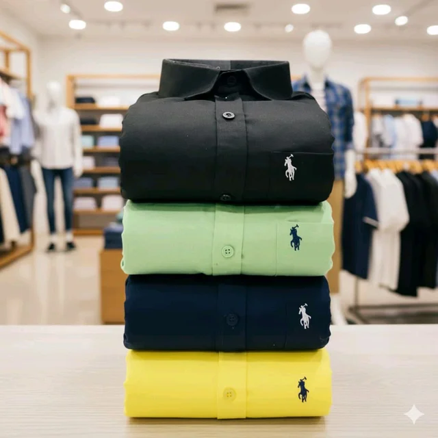 RL Formal plain Shirts Combo Of 4pcs - M-38