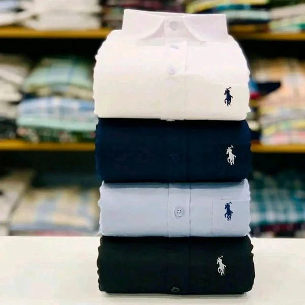 RL Formal plain Shirts Combo Of 4pcs - L-40