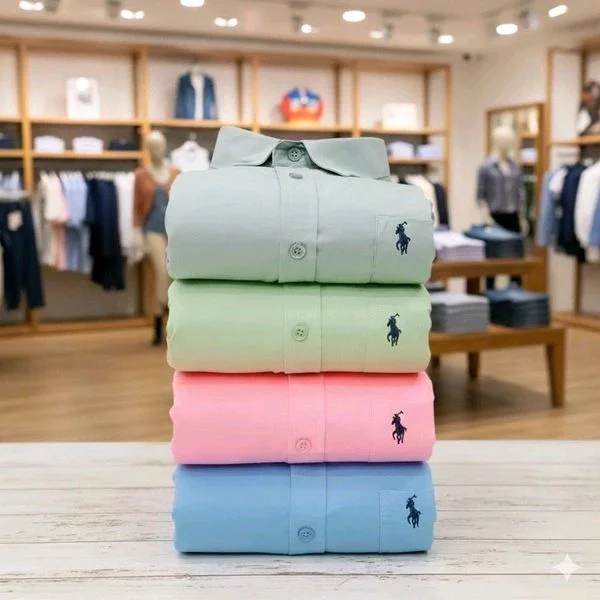 RL Cotton plain Shirts pack Of 4pcs