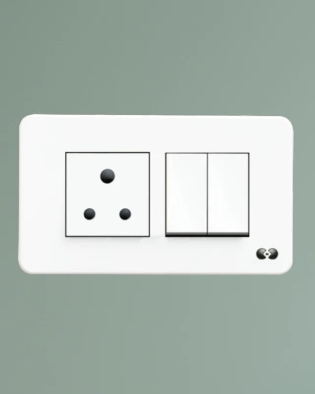 Skava legacie 6A 1Way Switch Antique White - White