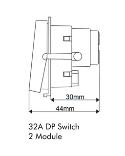 Skava Legacie 32A DP Switch With Indicator - White