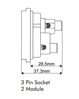 Skava Legacie 6A 3Pin Socket - White