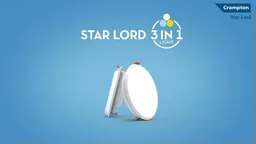 Crompton Star Lord Recess 3in1 Color Changing LED Panel Round - 10W-4" Cutting