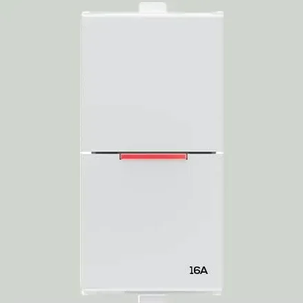 Anchor by Panasonic Penta Modular Flat 16 A 1 Way Flat Switch - White - 65157 - White