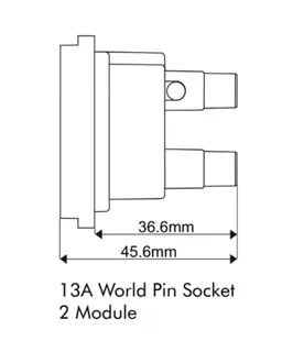 Skava Legacie 13A International Pin Socket - White