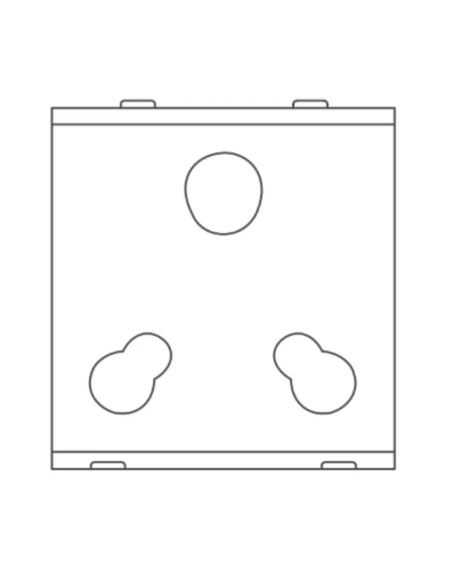 Skava Legacie 6A & 16A Multi Pin Socket - White