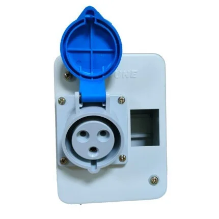 Neptune Bals Single Phase Plug & Socket Combined Metal Enclosure Neptune - IP44 | AC Box - 16A / 20A 3 PIN DP - 1201