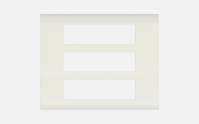 Norisys CUBE Series 21M Flat-5 Plate with Frame - Frost White - 21M, Frost White