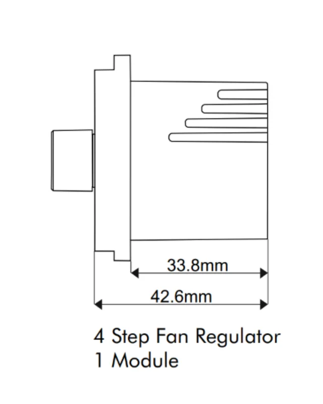 Skava Legacie 4 Step Fan Regulator 1M - White