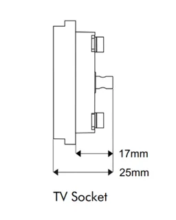 Skava TV Socket-Coaxial 1M