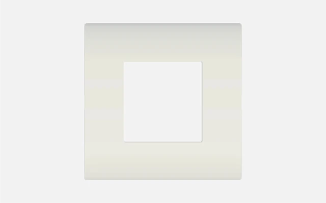 Norisys CUBE Series 2M Flat-5 Plate with Frame - Frost White - 2M, Frost White