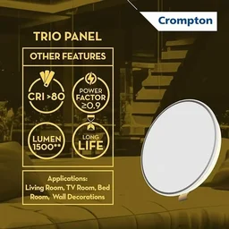 Crompton 15W Trio Panel, Recess LED Downlight