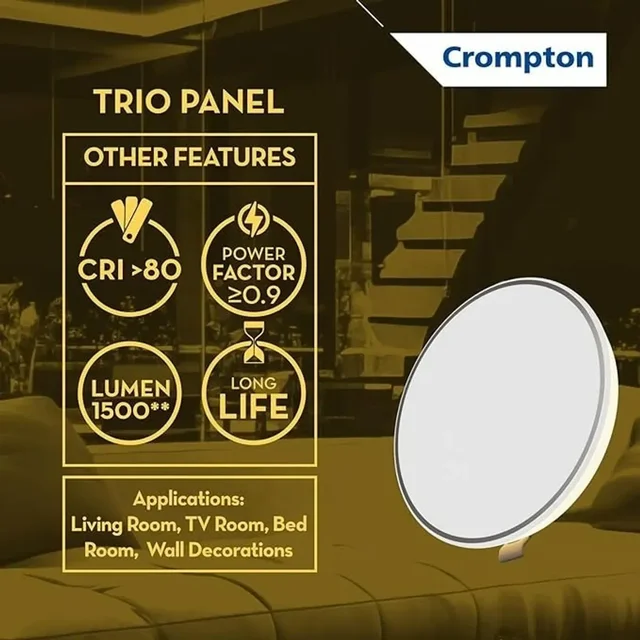 Crompton 15W Trio Panel, Recess LED Downlight