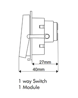 Skava legacie 6A 1Way Switch Antique White - White