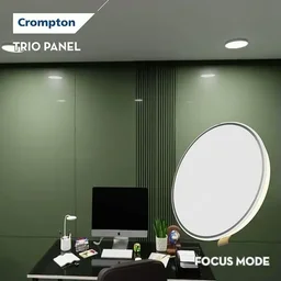 Crompton 15W Trio Panel, Recess LED Downlight