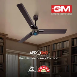 GM Aero 360 1200 mm BLDC Ceiling Fan - Brown Chrome