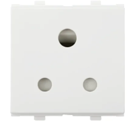 Anchor by Panasonic Penta Modular 3Pin Socket 6A 2M ISI 65203 - White - 65208 - White