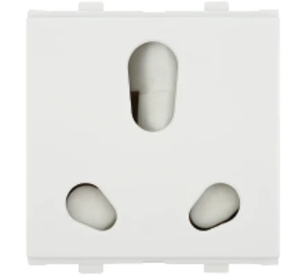 Anchor by Panasonic Penta Modular Twin Socket 6/16A - White - 65205 - White