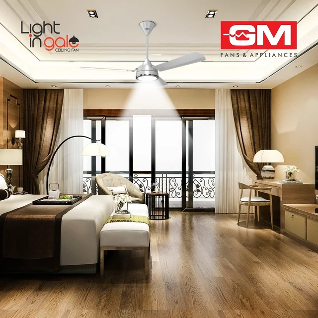 GM Lightingale Anti-dust Ceiling Fan with LED light & Remote (1200 mm)