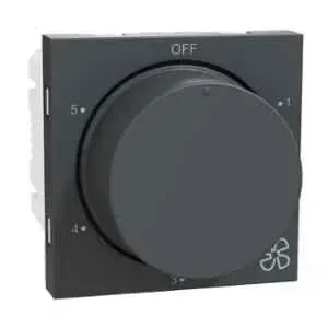 Hager 120W anthracite fan regulator - WSNFC22A - Anthracite