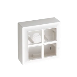 Hi-Fi HiFi Modular Plate with PVC Box- 8M Square - White