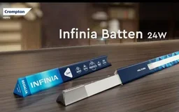 Crompton Infinia 24W 4Ft Led Triangular Shape, Chrome Finish Batten