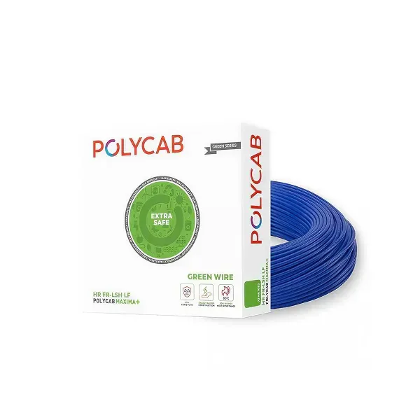 Polycab Green Wire+ 2.5 sq.mm 90 Meter HR FR-LSH LF House Wire - Blue - 90 C, 2.5 sq.mm, HR FR-LSH LF, Blue