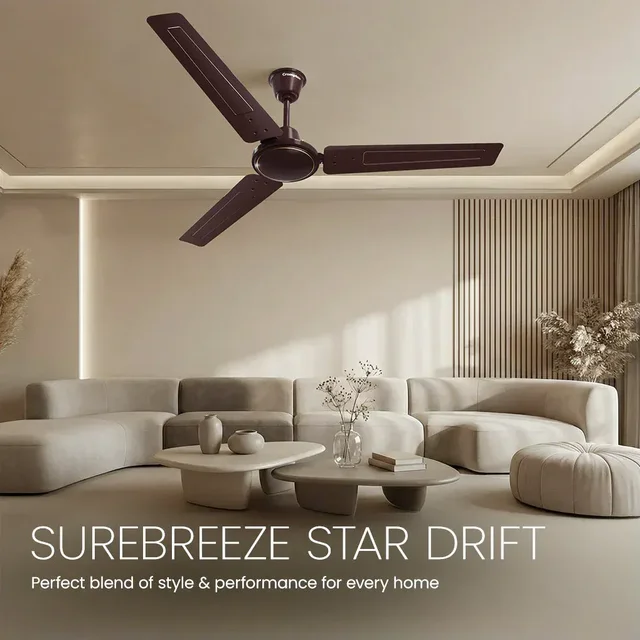 Crompton Star Drift 1200mm Ceiling Fan (Pack of 2) - Brown