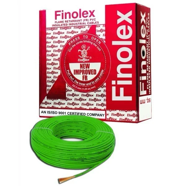 Finolex 1.0 Sq.mm FR Wire 90m - Green - Green