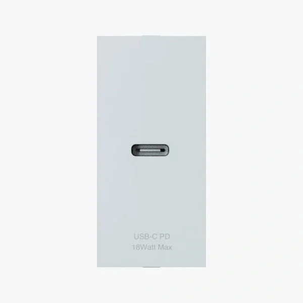 Anchor by Panasonic Roma Plus 18W USB Power Delivery Charger USB-C, 1 Module - White - 289690