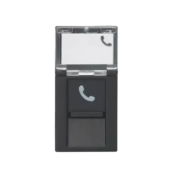 Hager RJ11 anthracite - Anthracite