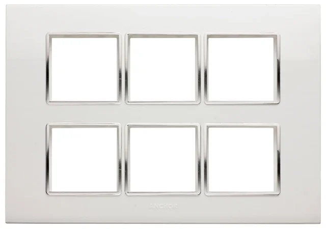 Anchor by Panasonic Penta Modular Gina 12M Plate - White - 65812 - White