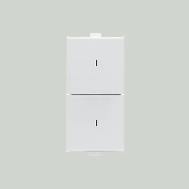 Anchor by Panasonic Penta Modular Flat 6A 2Way Flat Switch - White - 65142 - White
