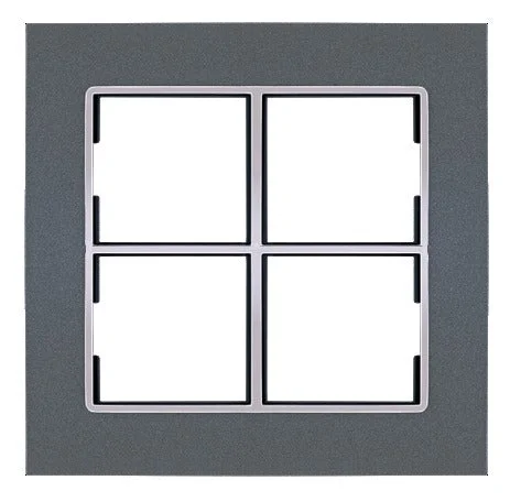 Anchor by Panasonic Penta Modular Gina 8M Plate - Graphite Black - 65808B - Graphite Black