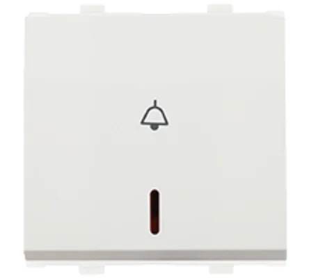 Anchor by Panasonic Penta Modular Bell Push 6A with Neon 2M - White - 65066 - White